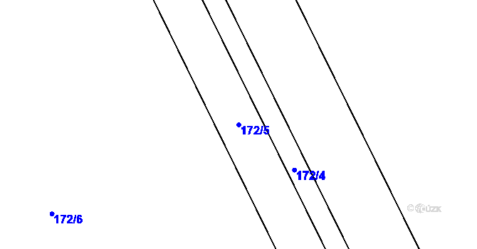 Parcela st. 172/5 v KÚ Růžodol, Katastrální mapa