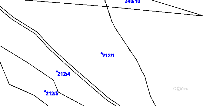 Parcela st. 212/1 v KÚ Růžodol, Katastrální mapa