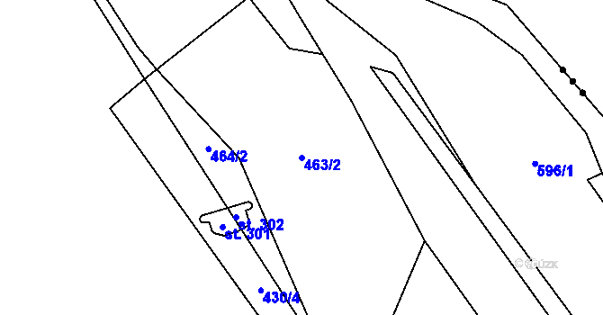 Parcela st. 463/2 v KÚ Růžodol, Katastrální mapa