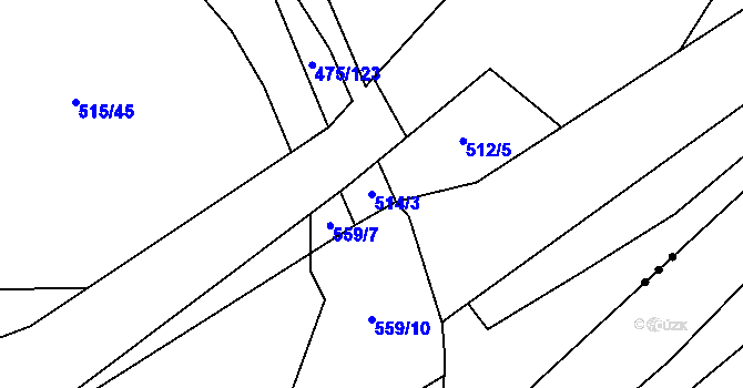 Parcela st. 514/3 v KÚ Růžodol, Katastrální mapa
