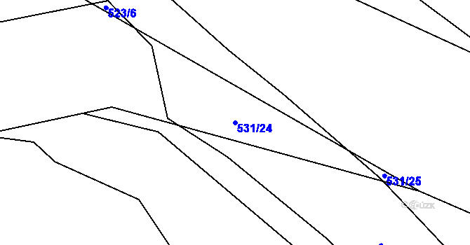 Parcela st. 531/24 v KÚ Růžodol, Katastrální mapa