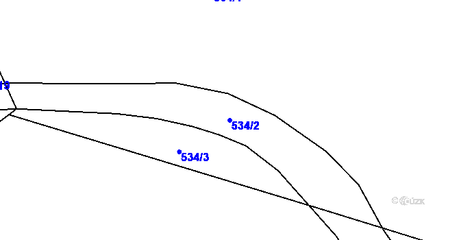 Parcela st. 534/2 v KÚ Růžodol, Katastrální mapa