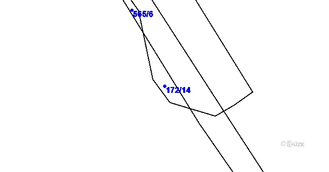 Parcela st. 172/14 v KÚ Růžodol, Katastrální mapa