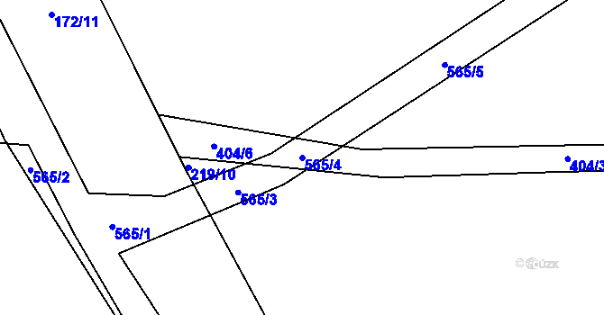 Parcela st. 565/4 v KÚ Růžodol, Katastrální mapa