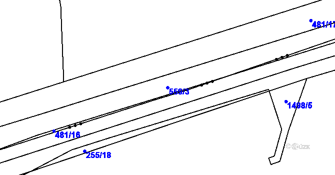 Parcela st. 559/3 v KÚ Růžodol, Katastrální mapa