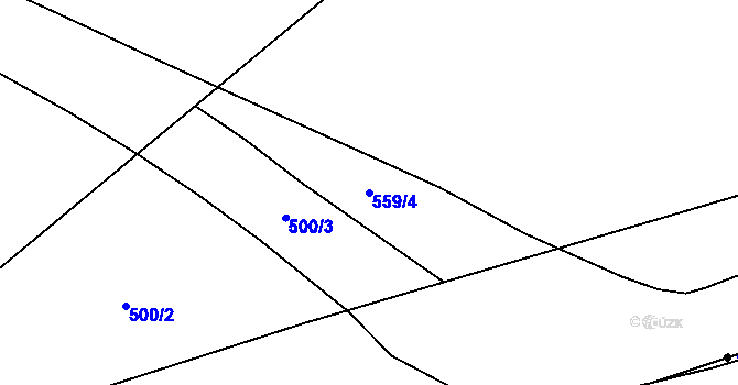 Parcela st. 559/4 v KÚ Růžodol, Katastrální mapa