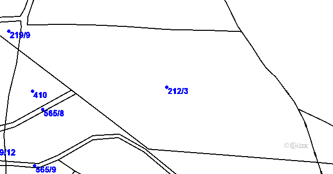 Parcela st. 212/3 v KÚ Růžodol, Katastrální mapa