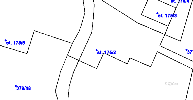 Parcela st. 175/2 v KÚ Lnáře, Katastrální mapa