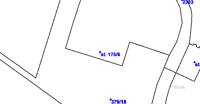 Parcela st. 175/6 v KÚ Lnáře, Katastrální mapa