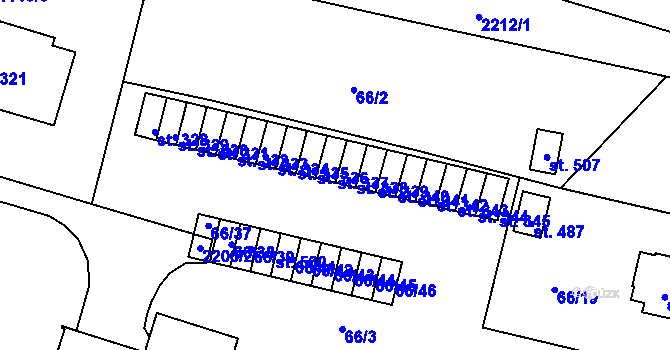 Parcela st. 337 v KÚ Lnáře, Katastrální mapa