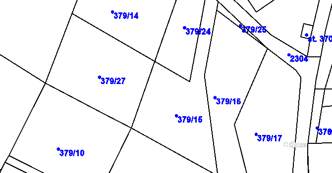 Parcela st. 379/15 v KÚ Lnáře, Katastrální mapa