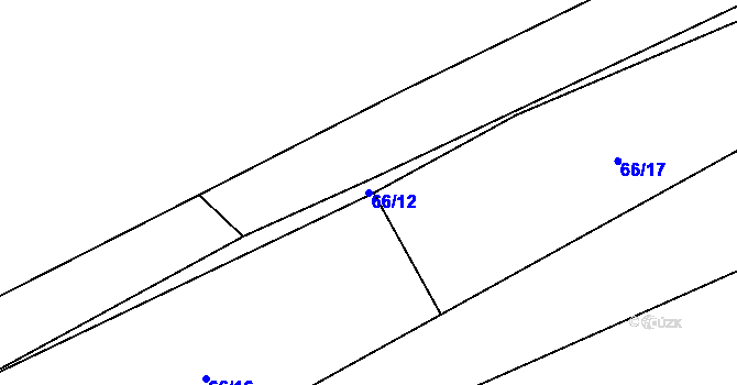 Parcela st. 66/12 v KÚ Lobeč u Mšena, Katastrální mapa
