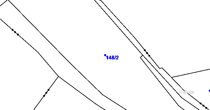Parcela st. 148/2 v KÚ Lobeč u Mšena, Katastrální mapa