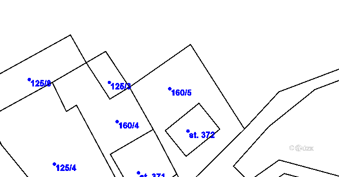 Parcela st. 160/5 v KÚ Lobendava, Katastrální mapa