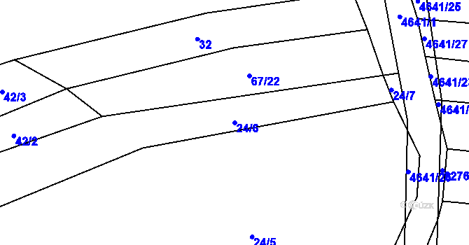 Parcela st. 24/6 v KÚ Ločenice, Katastrální mapa