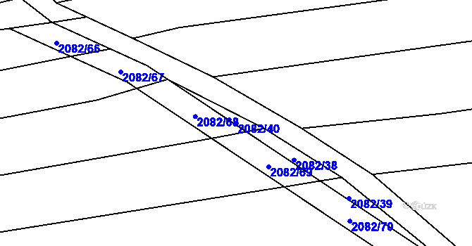 Parcela st. 2082/40 v KÚ Ločenice, Katastrální mapa