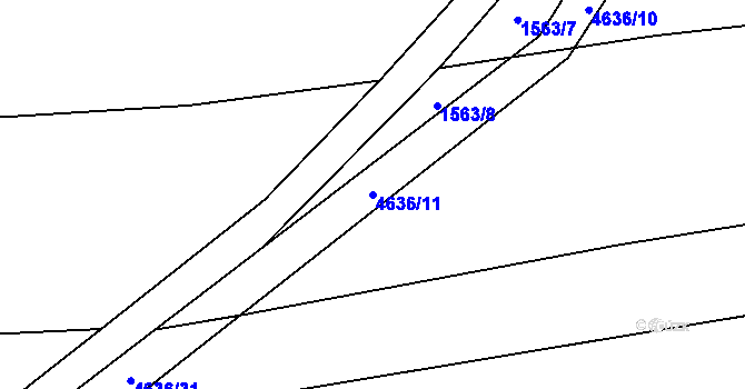 Parcela st. 4636/11 v KÚ Ločenice, Katastrální mapa