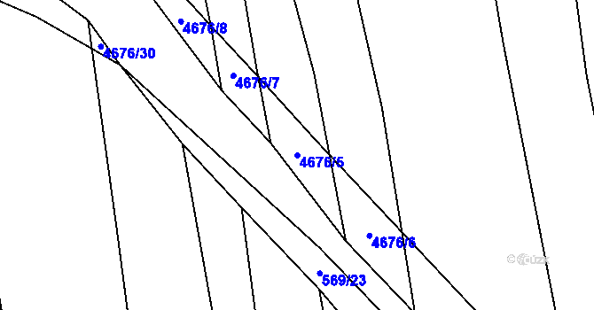 Parcela st. 4676/5 v KÚ Ločenice, Katastrální mapa