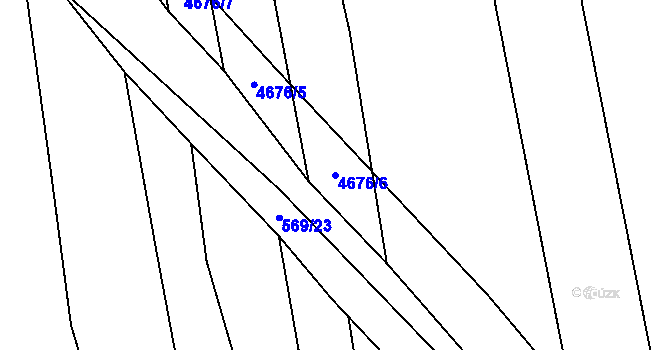 Parcela st. 4676/6 v KÚ Ločenice, Katastrální mapa