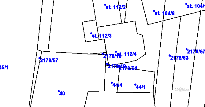 Parcela st. 2178/18 v KÚ Nesměň u Ločenic, Katastrální mapa