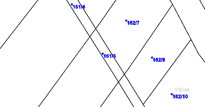 Parcela st. 161/5 v KÚ Lodenice, Katastrální mapa