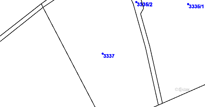 Parcela st. 3337 v KÚ Lodhéřov, Katastrální mapa