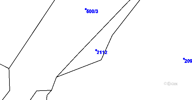 Parcela st. 2112 v KÚ Najdek u Lodhéřova, Katastrální mapa