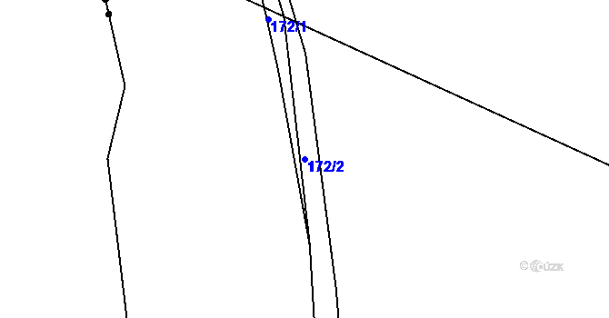 Parcela st. 172/2 v KÚ Lohenice u Přelouče, Katastrální mapa