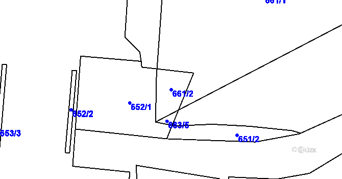 Parcela st. 661/2 v KÚ Lochkov, Katastrální mapa