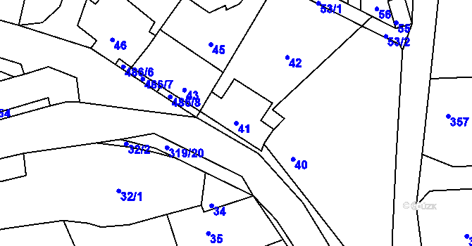Parcela st. 41 v KÚ Lochkov, Katastrální mapa