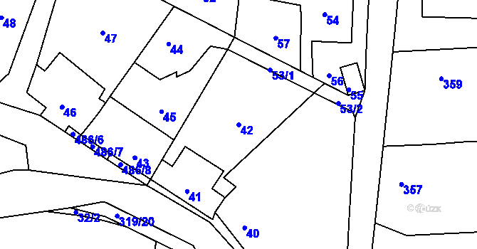 Parcela st. 42 v KÚ Lochkov, Katastrální mapa