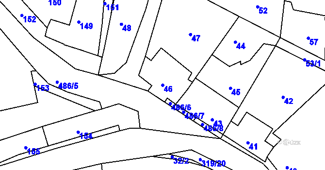 Parcela st. 46 v KÚ Lochkov, Katastrální mapa