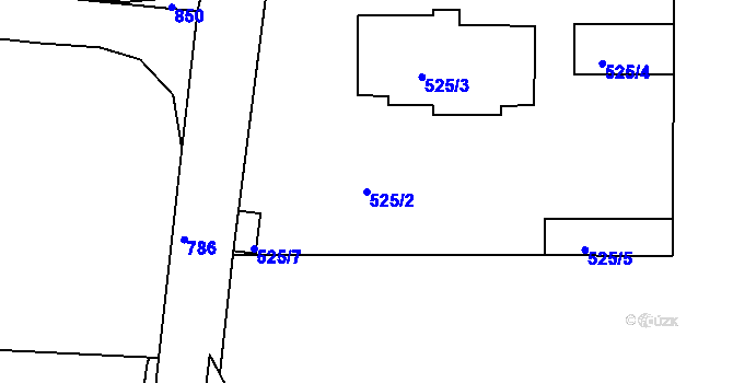 Parcela st. 525/2 v KÚ Lochkov, Katastrální mapa