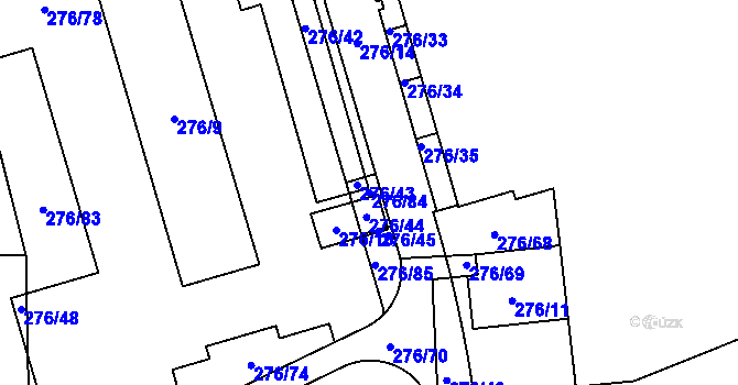 Parcela st. 276/84 v KÚ Lochkov, Katastrální mapa