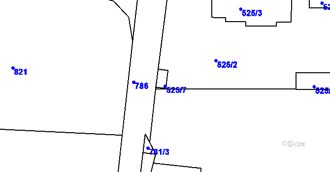 Parcela st. 525/7 v KÚ Lochkov, Katastrální mapa