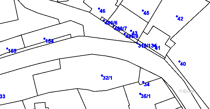 Parcela st. 32/2 v KÚ Lochkov, Katastrální mapa