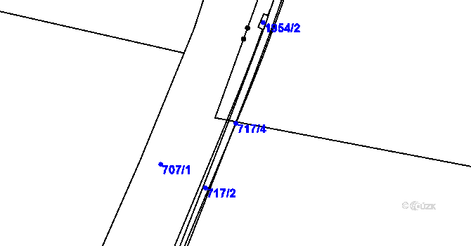 Parcela st. 717/4 v KÚ Lochkov, Katastrální mapa