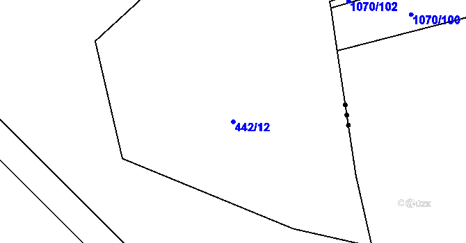 Parcela st. 442/12 v KÚ Lochočice, Katastrální mapa