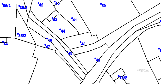 Parcela st. 48 v KÚ Lochovice, Katastrální mapa