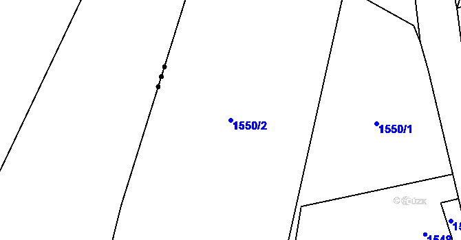 Parcela st. 1550/2 v KÚ Lochovice, Katastrální mapa