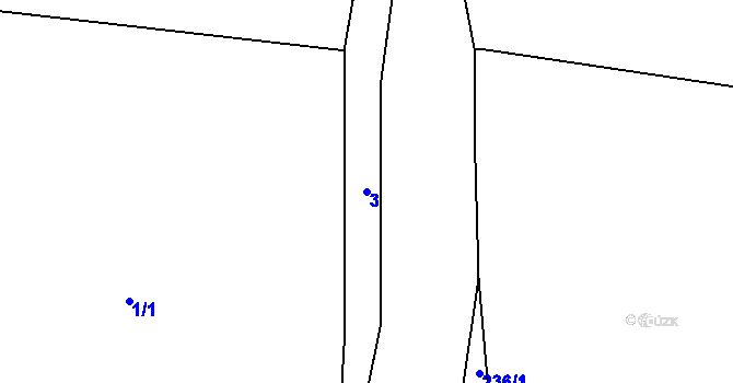 Parcela st. 3 v KÚ Loket u Dolních Kralovic, Katastrální mapa