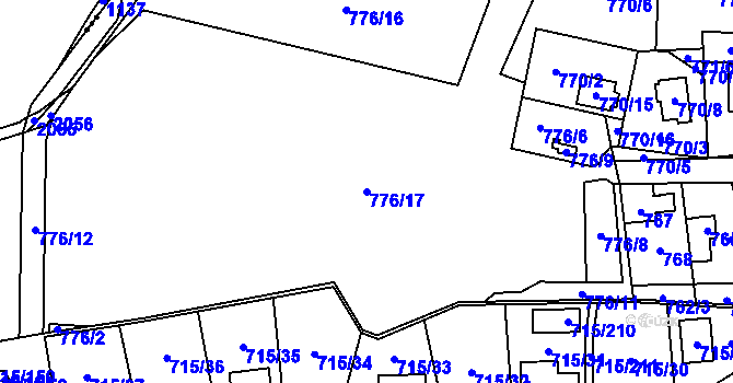 Parcela st. 776/17 v KÚ Loket, Katastrální mapa