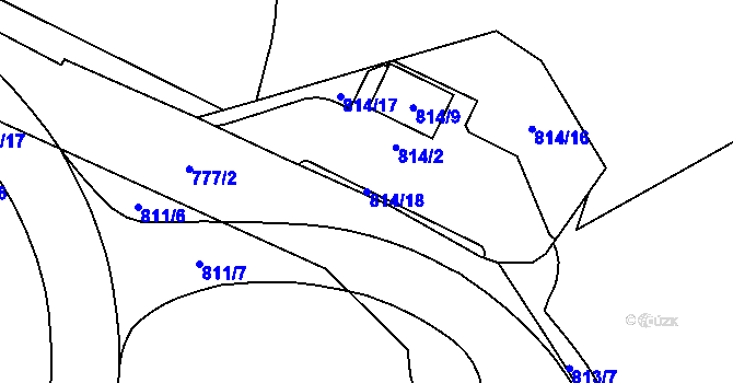 Parcela st. 814/18 v KÚ Loket, Katastrální mapa