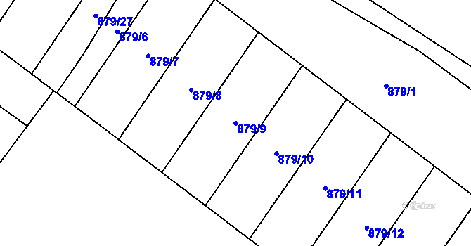 Parcela st. 879/9 v KÚ Loket, Katastrální mapa