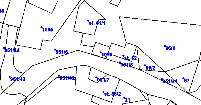 Parcela st. 82 v KÚ Nadlesí, Katastrální mapa