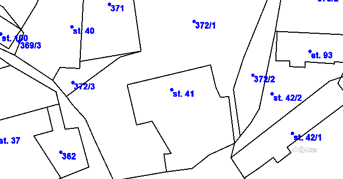 Parcela st. 41 v KÚ Lom u Blatné, Katastrální mapa