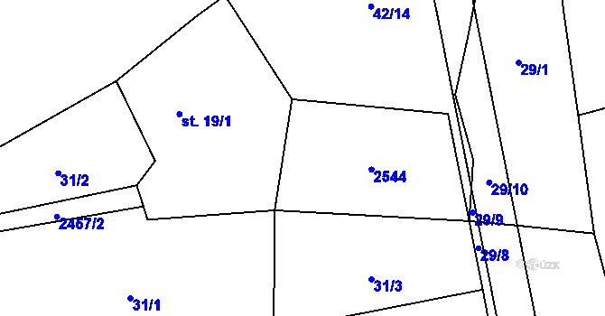 Parcela st. 18/4 v KÚ Lom u Tachova, Katastrální mapa