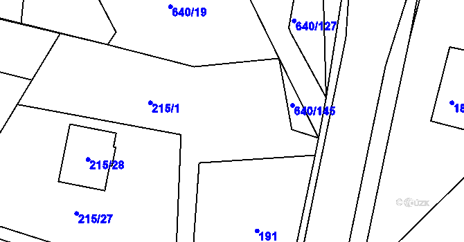 Parcela st. 217 v KÚ Lomnice u Sokolova, Katastrální mapa