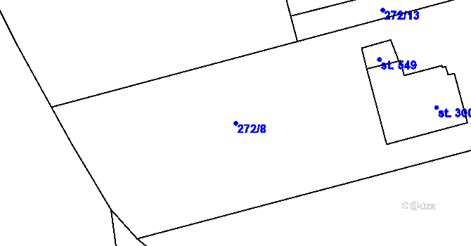 Parcela st. 272/8 v KÚ Lomnice u Tišnova, Katastrální mapa