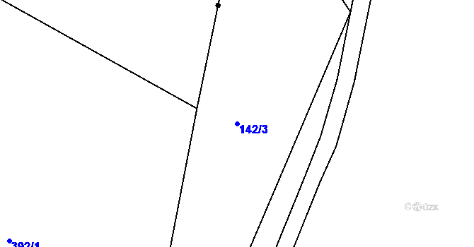 Parcela st. 142/3 v KÚ Lomnice u Rýmařova, Katastrální mapa